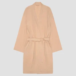 Linen Pajamas|Robes>Piglet in Bed Almond Linen Robe