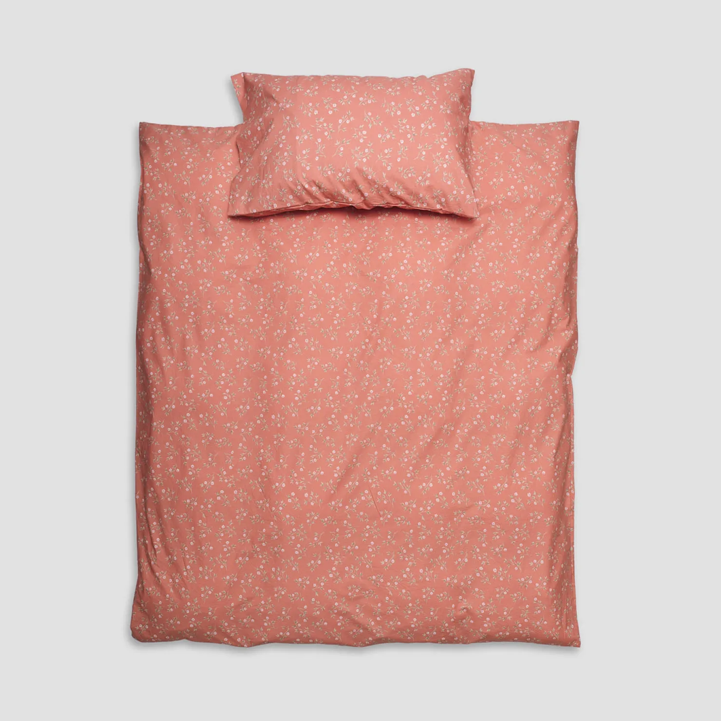 Kids Bedding|Bedding>Piglet in Bed Apricot Kids Floral Cotton Bedding Set Apricot Floral