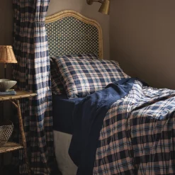Linen Bedding|Duvet Covers>Piglet in Bed Atlantic Dallington Plaid Linen Blend Duvet Cover Atlantic Dallington Check
