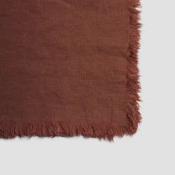 Blankets & Throws|Blankets & Throws>Piglet in Bed Linen Crinkle Throw Barley Brown