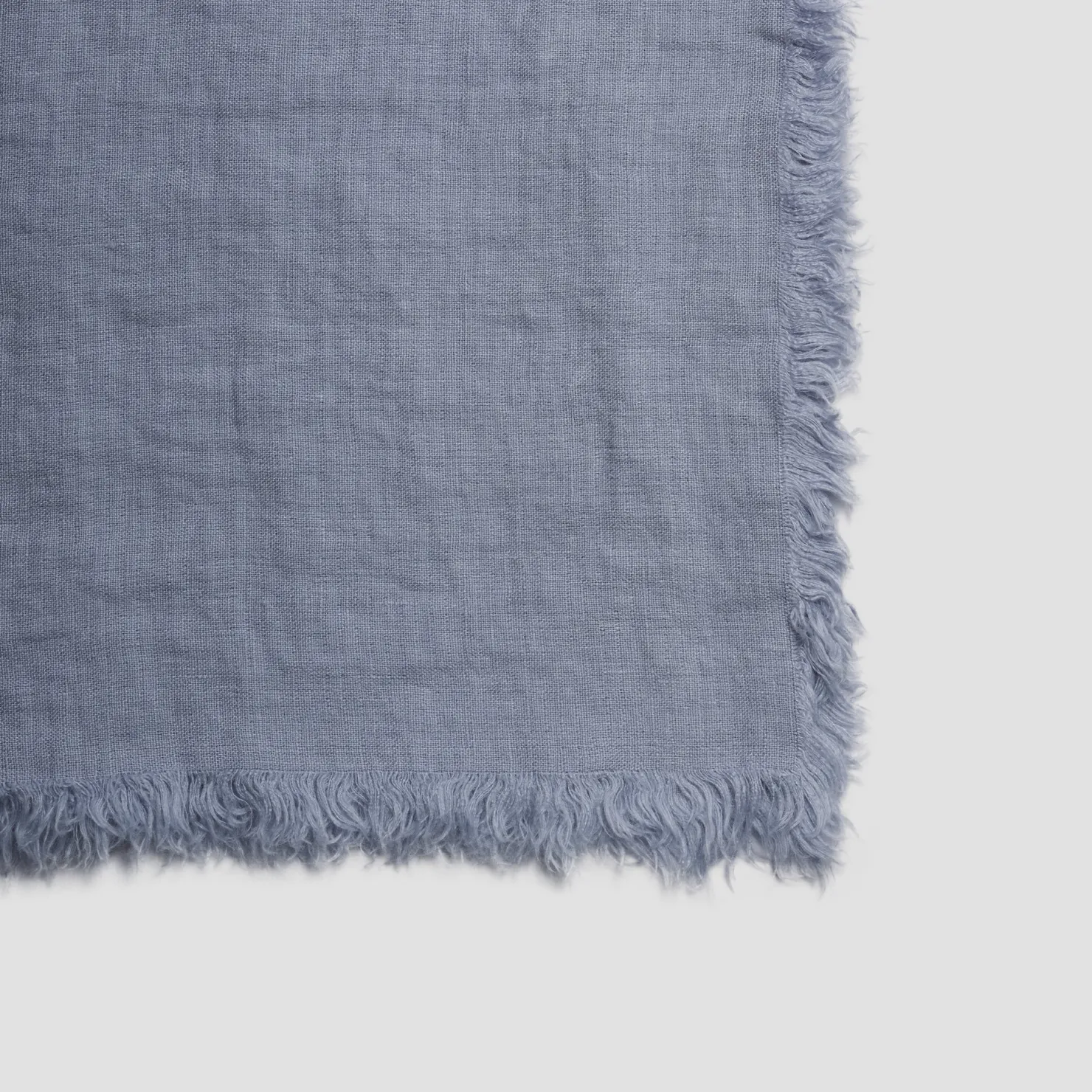 Blankets & Throws|Blankets & Throws>Piglet in Bed Blue Willow Linen Crinkle Throw Wave Blue