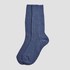 Linen Pajamas|Linen Pajamas>Piglet in Bed Alpaca Bed Socks Blueberry