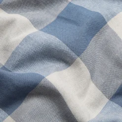 Linen Bedding|Pillowcases>Piglet in Bed Linen Blend Pillowcase (Pair) Blueberry Emsworth Plaid