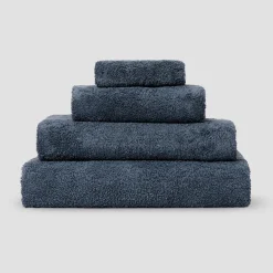 Towels>Piglet in Bed Organic Cotton Towel Bundle Blueberry