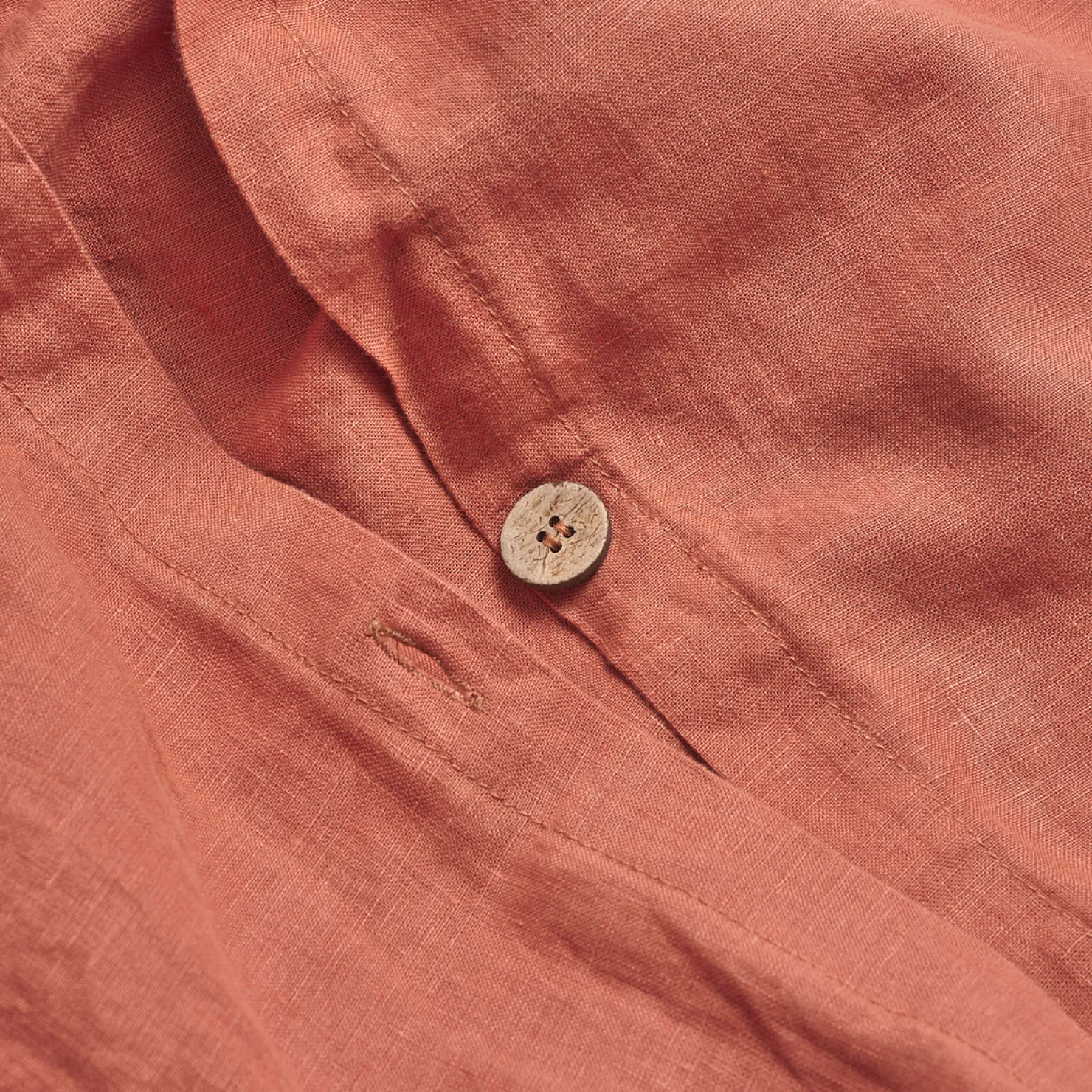 Linen Bedding|Duvet Covers>Piglet in Bed Linen Blend Duvet Cover Burnt Orange