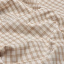Gingham Bedding|Pillowcases>Piglet in Bed Cotton Pillowcase (Pair) Cafe au Lait Small Gingham