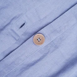 Linen Bedding|Duvet Covers>Piglet in Bed Linen Blend Duvet Cover Celeste Blue