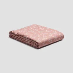 Flat Sheets>Piglet in Bed Floral Cotton Flat Sheet Chestnut