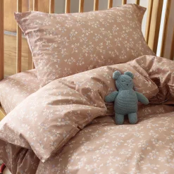 Kids Bedding|Bedding>Piglet in Bed Chestnut Kids Floral Cotton Bedding Set Chestnut Floral