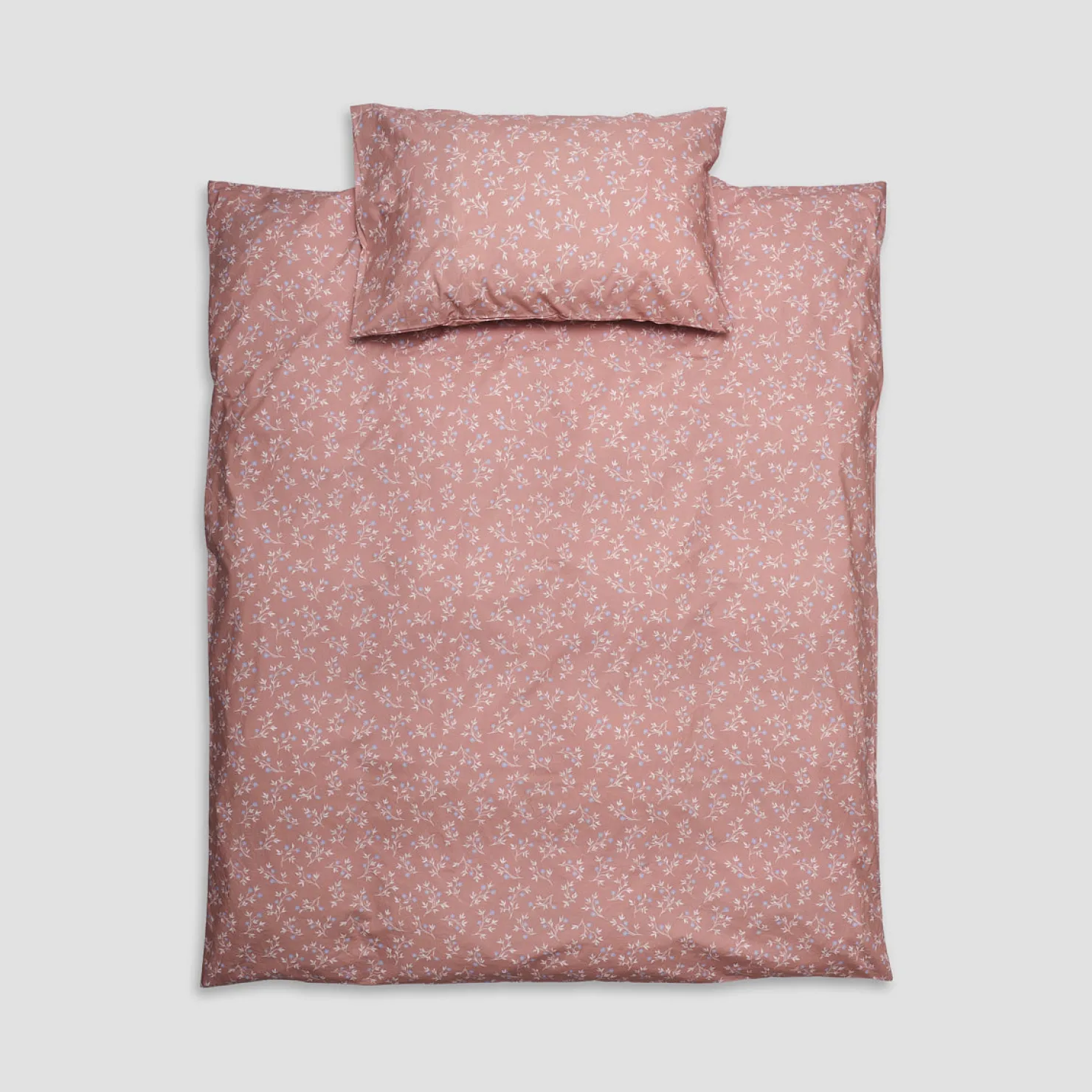 Kids Bedding|Bedding>Piglet in Bed Chestnut Kids Floral Cotton Bedding Set Chestnut Floral