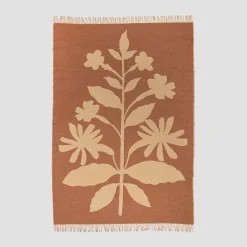 Blankets & Throws|Blankets & Throws>Piglet in Bed Botanical Wool Blanket Cinnamon