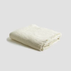 Blankets & Throws|Blankets & Throws>Piglet in Bed Cream Linen Crinkle Throw