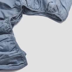 Linen Bedding|Fitted Sheets>Piglet in Bed 100% Linen Fitted Sheet Dusk Blue