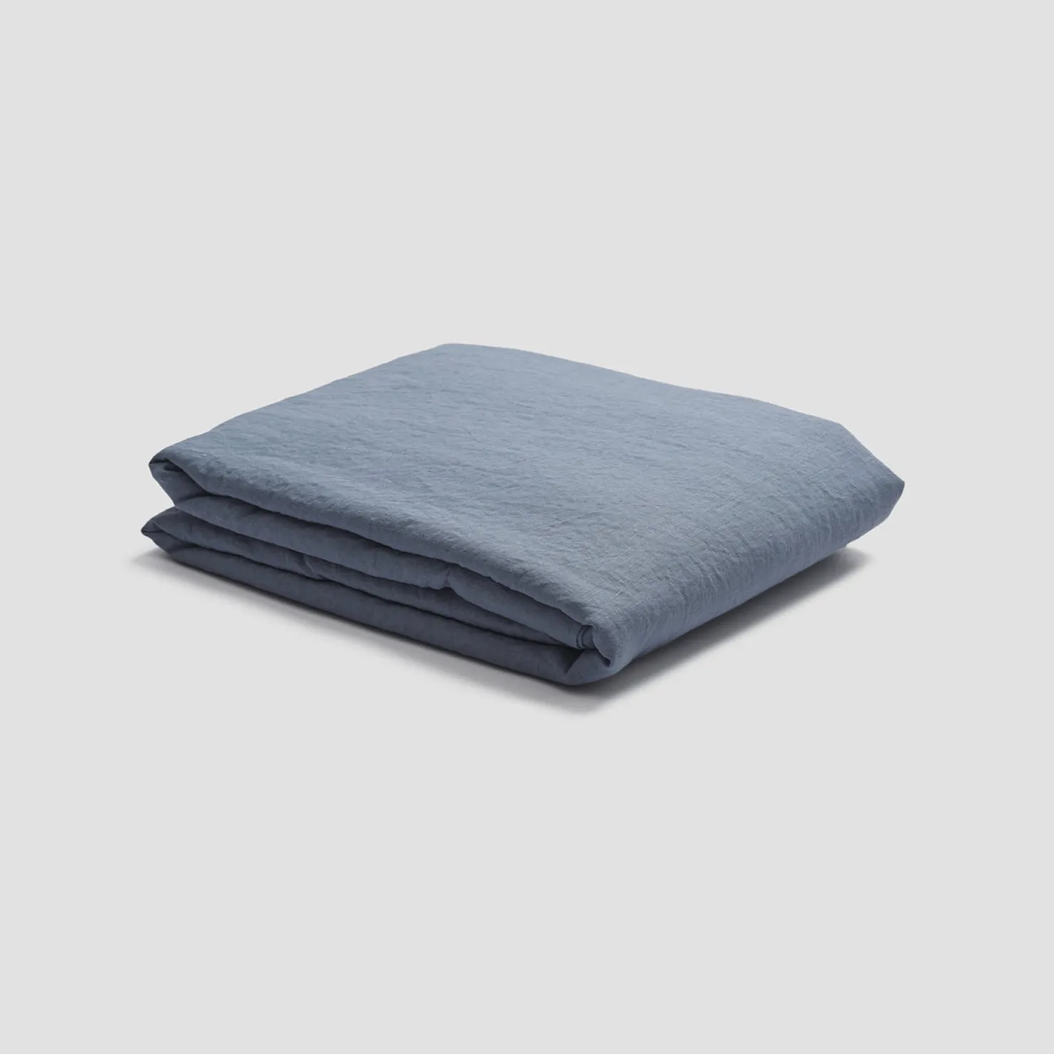 Linen Bedding|Flat Sheets>Piglet in Bed 100% Linen Flat Sheet Dusk Blue