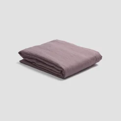 Linen Bedding|Flat Sheets>Piglet in Bed 100% Linen Flat Sheet Elderberry