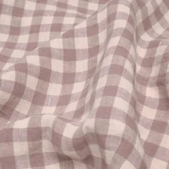 Gingham Bedding|Fitted Sheets>Piglet in Bed 100% Linen Fitted Sheet Elderberry Gingham