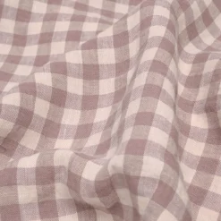 Gingham Bedding|Linen Bedding>Piglet in Bed Linen Blend Duvet Cover Elderberry Gingham