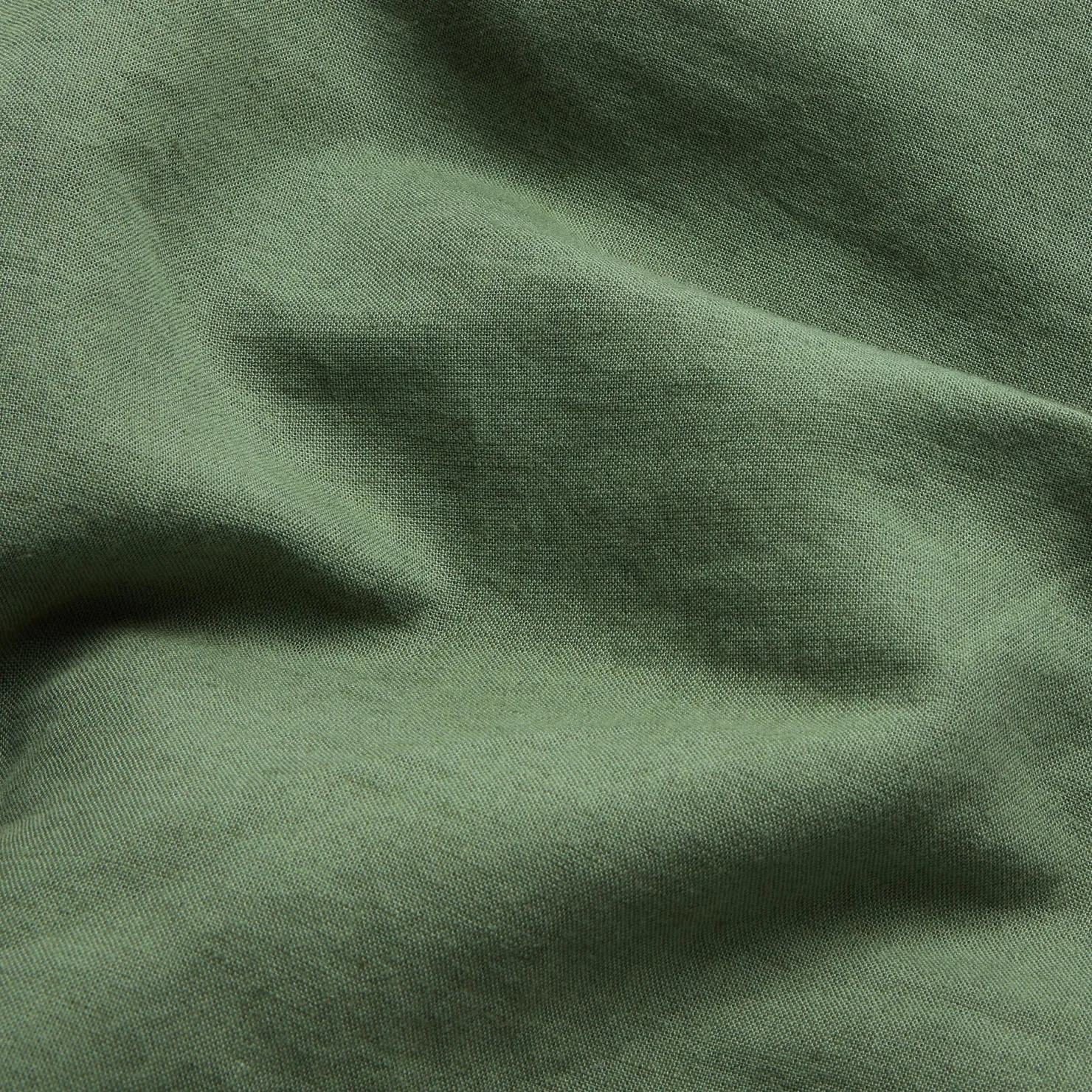 Linen Bedding|Flat Sheets>Piglet in Bed Linen Blend Flat Sheet Elm Green