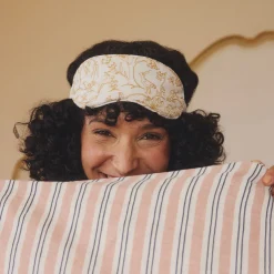 Linen Pajamas>Piglet in Bed Ernest White Middlemore Linen Sleep Mask Middlemore Ernest White