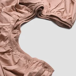 Fitted Sheets>Piglet in Bed Washed Cotton Percale Fitted Sheet French Rose