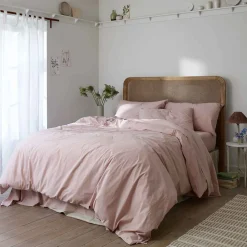 Duvet Covers>Piglet in Bed Washed Cotton Percale Duvet Cover French Rose
