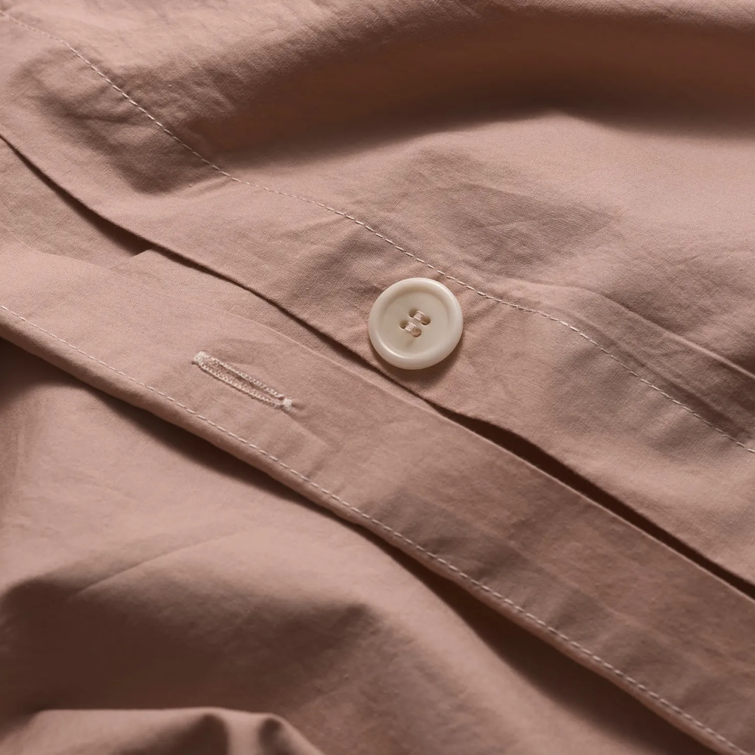 Duvet Covers>Piglet in Bed Washed Cotton Percale Duvet Cover French Rose