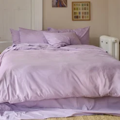 Duvet Covers>Piglet in Bed Washed Cotton Percale Duvet Cover Lavender