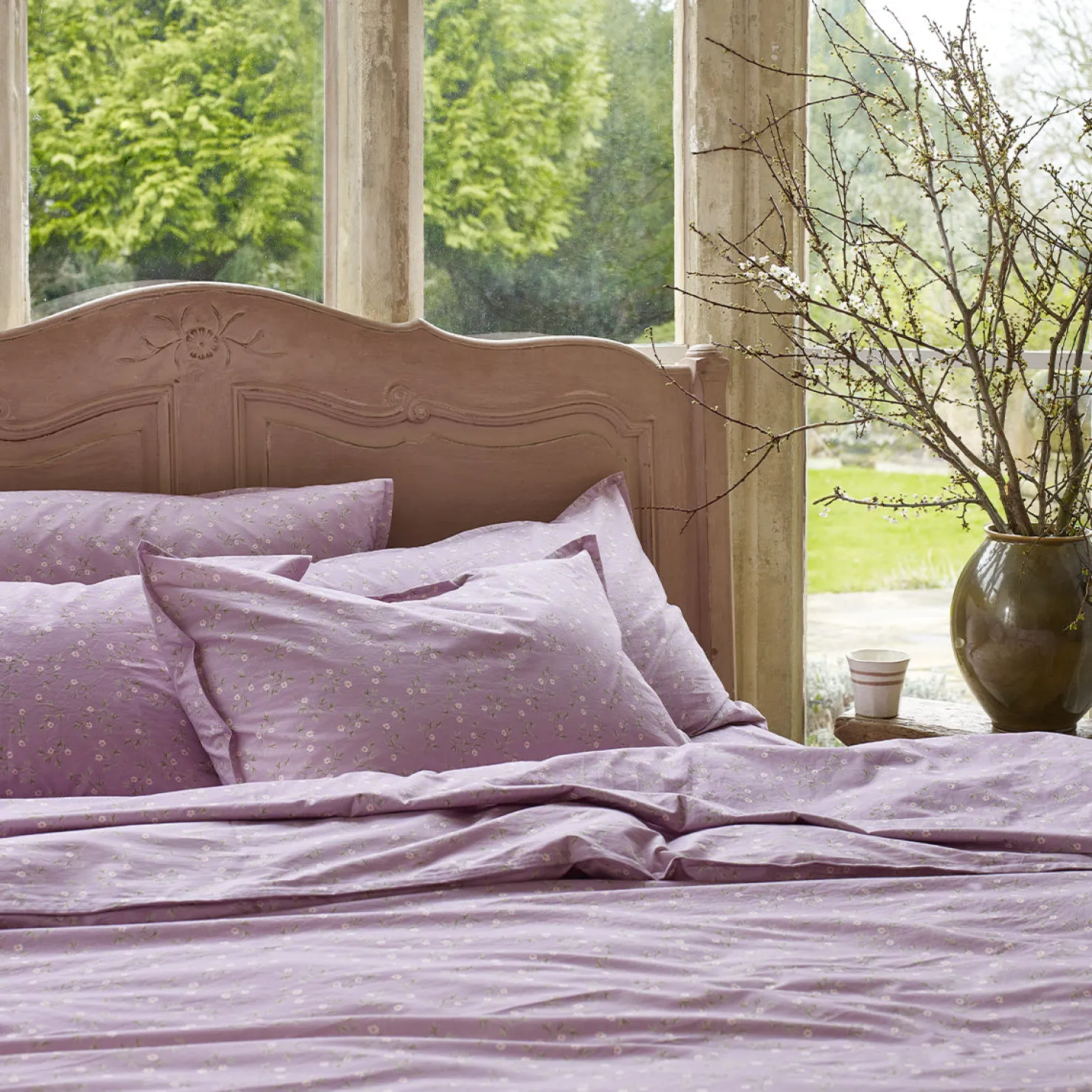 Pillowcases>Piglet in Bed Cotton Pillowcases Lupin Floral