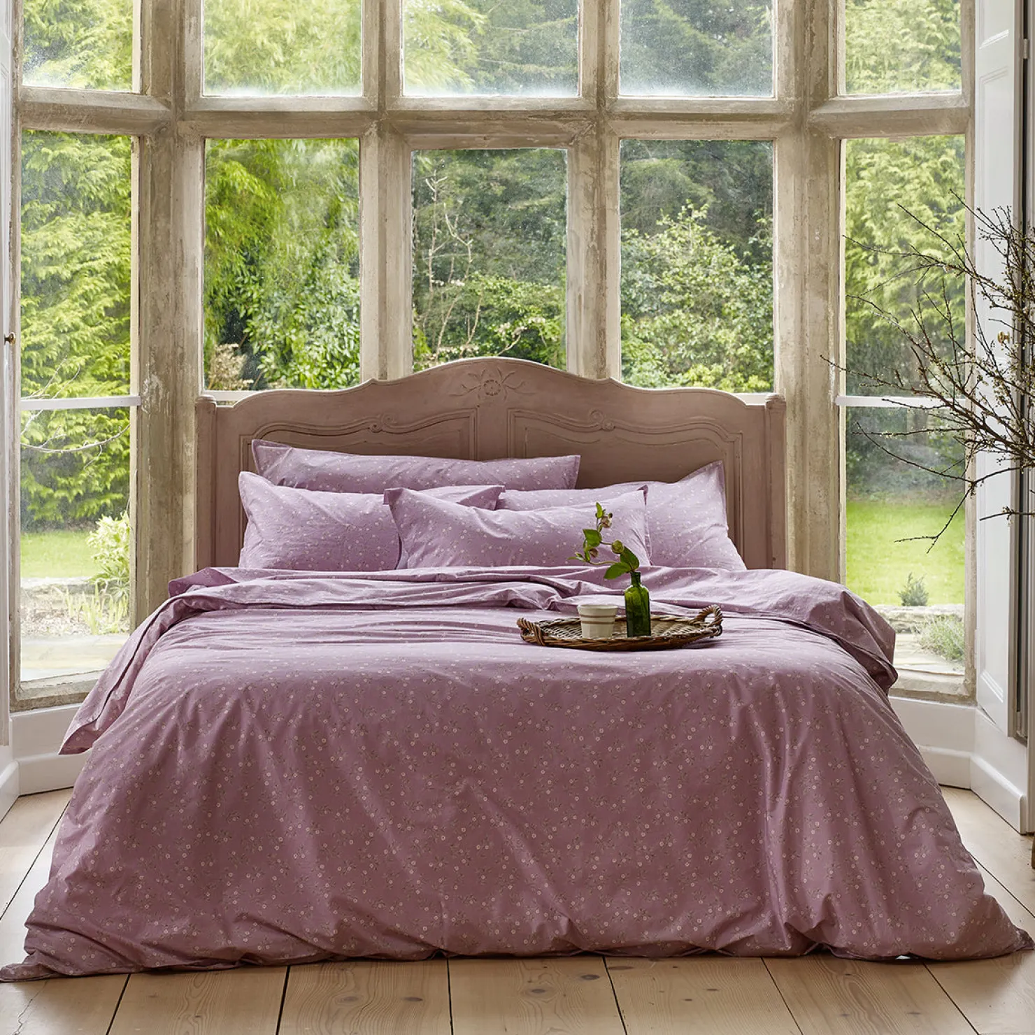 Pillowcases>Piglet in Bed Cotton Pillowcases Lupin Floral