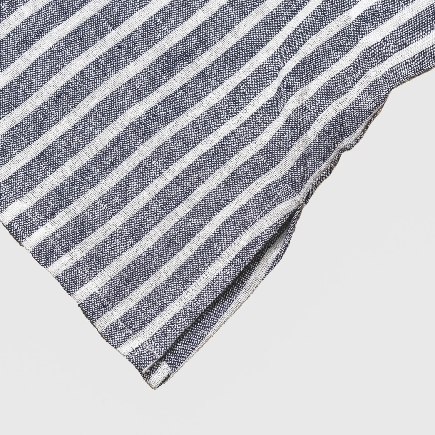 Night Dresses|Linen Pajamas>Piglet in Bed Night Dress Midnight Stripe