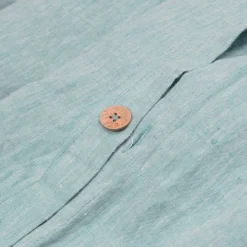 Linen Bedding|Duvet Covers>Piglet in Bed Plain Linen Blend Duvet Cover Mist Chambray