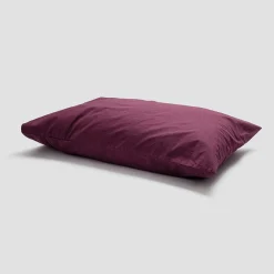 Pillowcases>Piglet in Bed Washed Percale Cotton Pillowcases (Pair) Mulberry