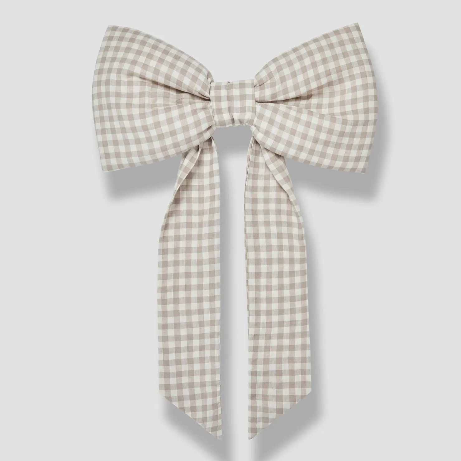 Christmas Decorations|Christmas Decorations>Piglet in Bed Linen Bow Mushroom Gingham
