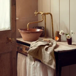 Towels>Piglet in Bed Organic Cotton Towels Mushroom