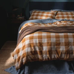 Blankets & Throws|Blankets & Throws>Piglet in Bed Knitted Throw Navy Striped