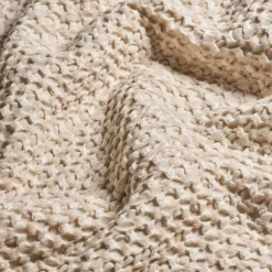 Blankets & Throws|Blankets & Throws>Piglet in Bed Oat Milk Textured Knit Throw