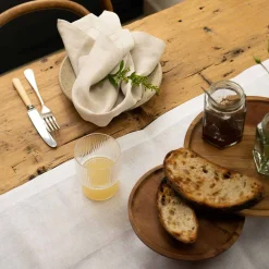 Table Linens>Piglet in Bed 100% Linen Napkins Set of 4 Oatmeal