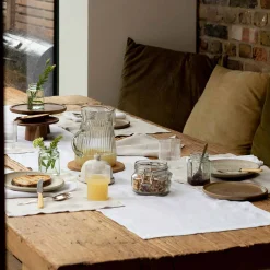 Table Linens>Piglet in Bed 100% Linen Placemat Set of 4 Oatmeal