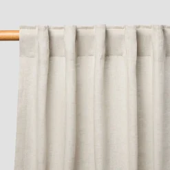Curtains>Piglet in Bed Linen Blend Curtain (Pair) Oatmeal
