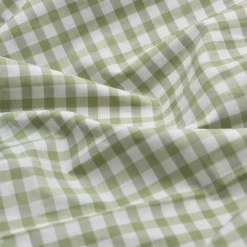 Gingham Bedding|Pillowcases>Piglet in Bed Cotton Pillowcase (Pair) Pear Small Gingham