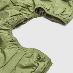 Fitted Sheets>Piglet in Bed Washed Cotton Percale Fitted Sheet Pear