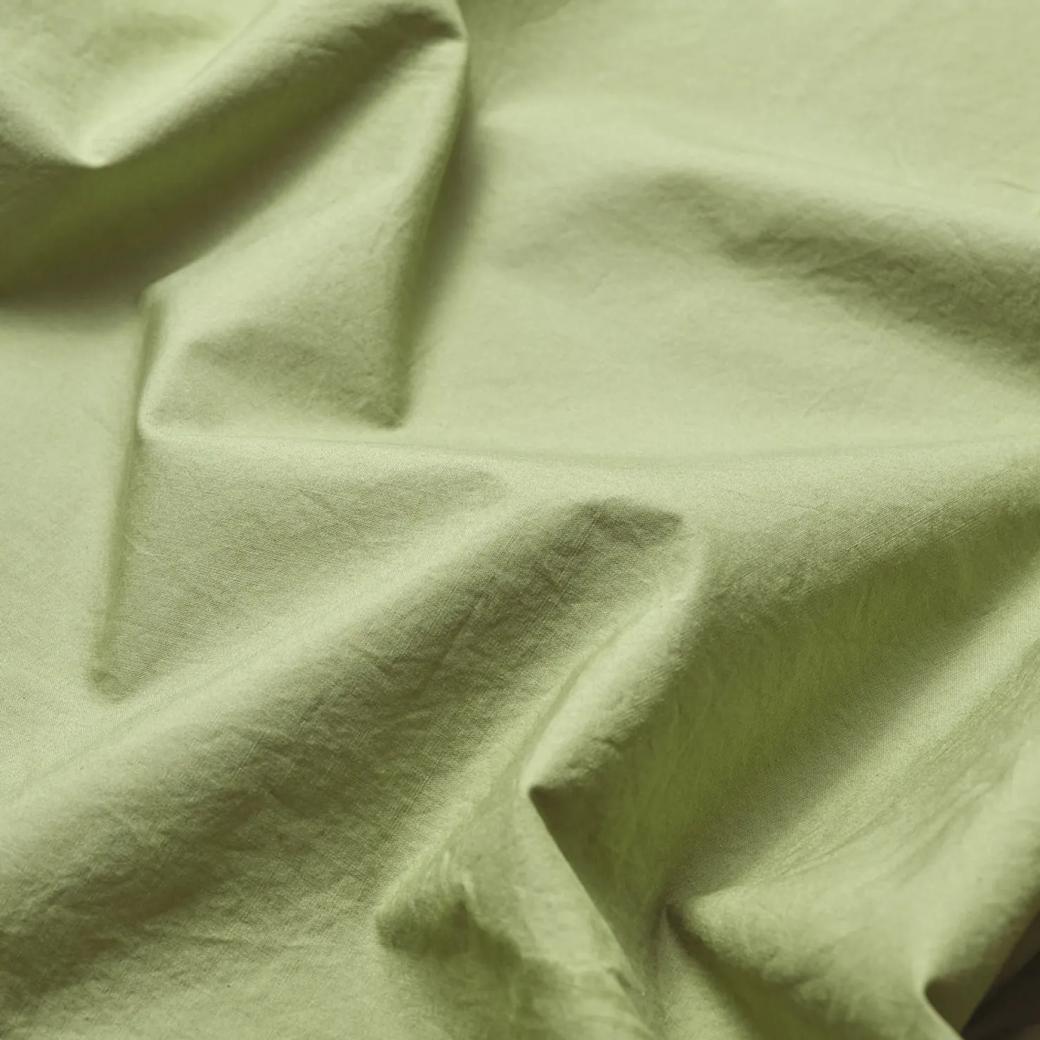 Flat Sheets>Piglet in Bed Washed Cotton Percale Flat Sheet Pear