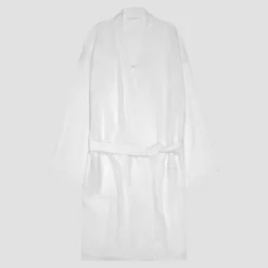 Linen Pajamas|Robes>Piglet in Bed Pearl Linen Robe