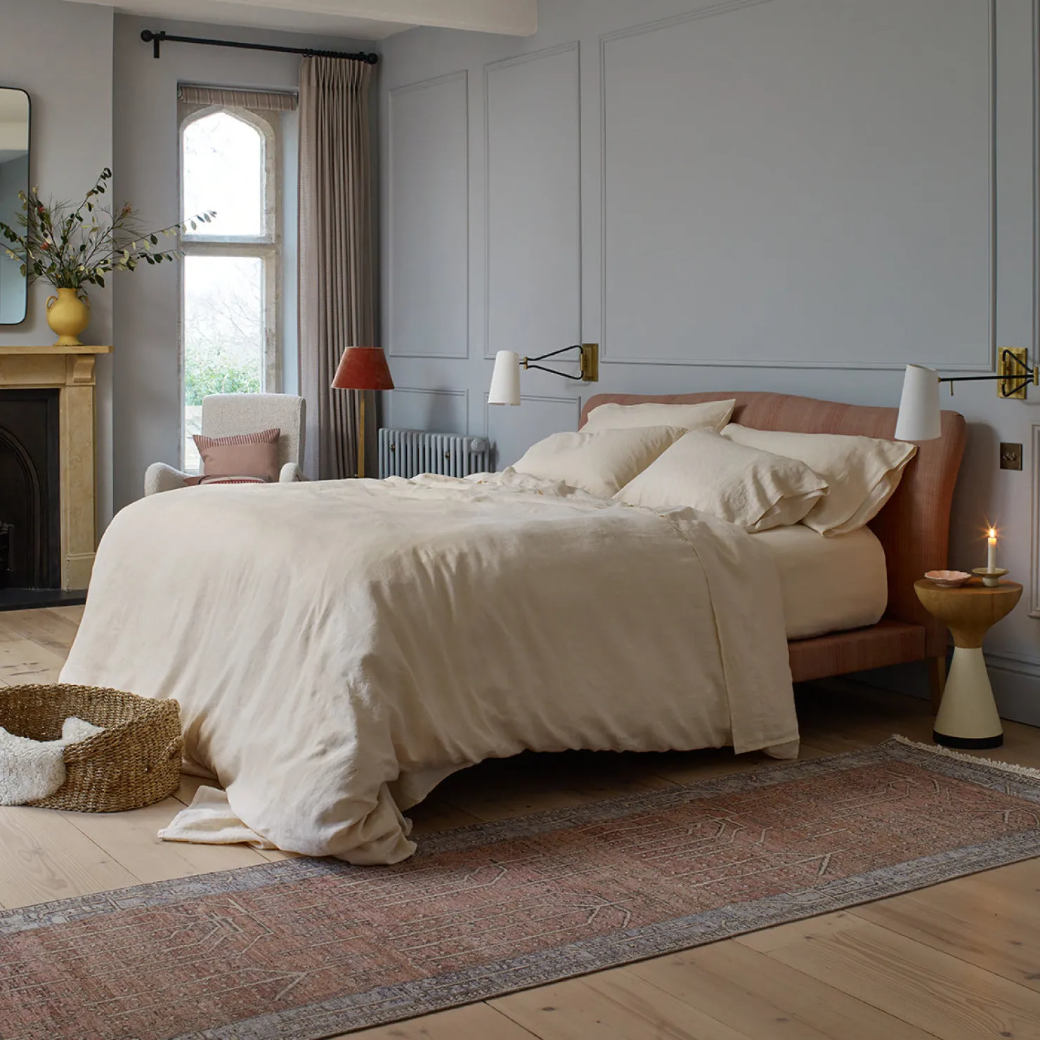 Linen Bedding|Duvet Covers>Piglet in Bed Plain 100% Linen Duvet Cover Pearl