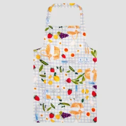 Table Linens>Piglet in Bed Printed Linen Apron Picnic Alfresco