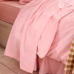 Flat Sheets>Piglet in Bed Linen Blend Flat Sheet Pink Bloom