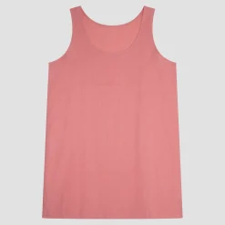 Linen Pajamas>Piglet in Bed Linen Night Dress Pink Bloom