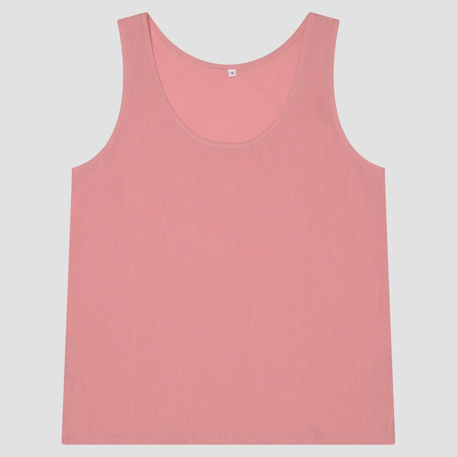 Linen Pajamas>Piglet in Bed Linen Tencel Cami Top Pink Bloom