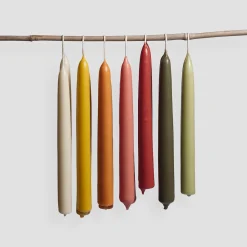 Dining Candles>Piglet in Bed 2pk Beeswax Dining Candle Madder Root