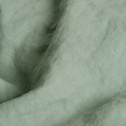 Linen Bedding|Flat Sheets>Piglet in Bed Linen Blend Flat Sheet Sage Green